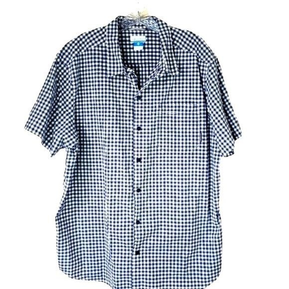 Columbia Button Down Shirt Men's Blue & White Checkered  XL - Picture 1 of 12